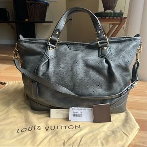Authentic Louis Vuitton Mahina Stellar GM in Anthracite